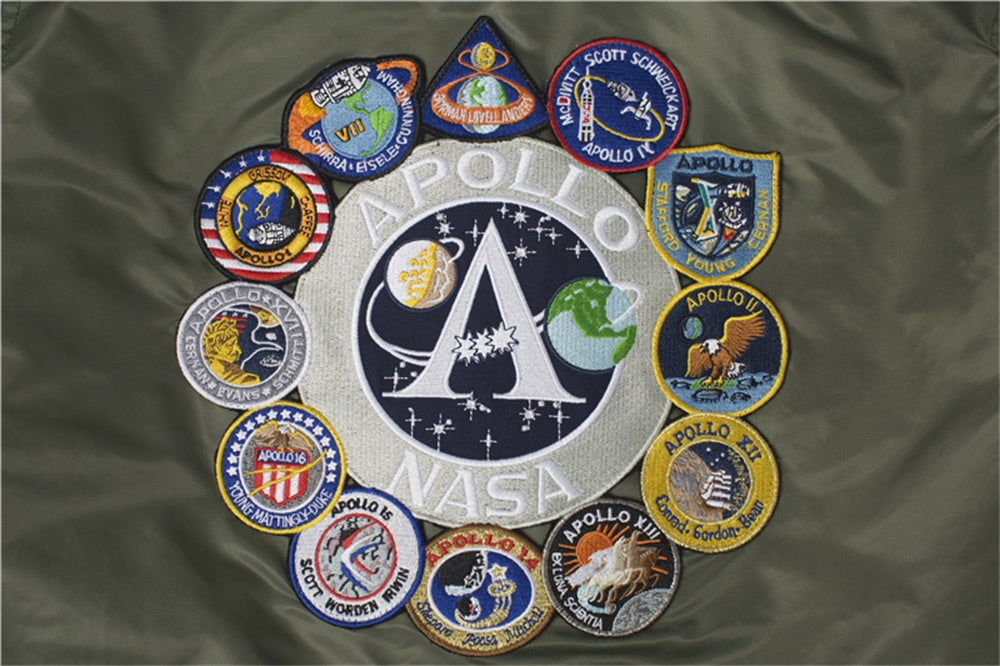 CORIRESHA Embroidery Apollo NASA Jacket