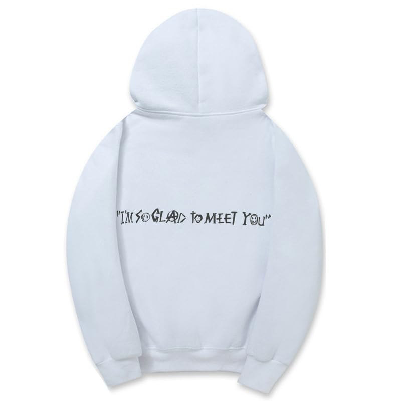 CORIRESHA Teen Back Letter Hoodie Long Sleeve Drawstring Casual Kangaroo Pocket Funny Sweatshirt