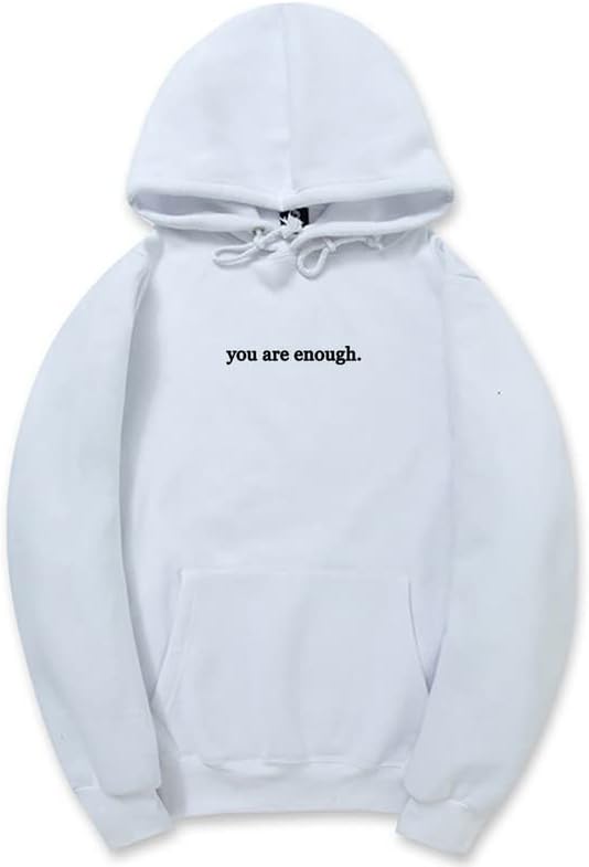 CORIRESHA Teen's You Are Enough Hoodie Dear Person Behind Me Letters Sweatshirt