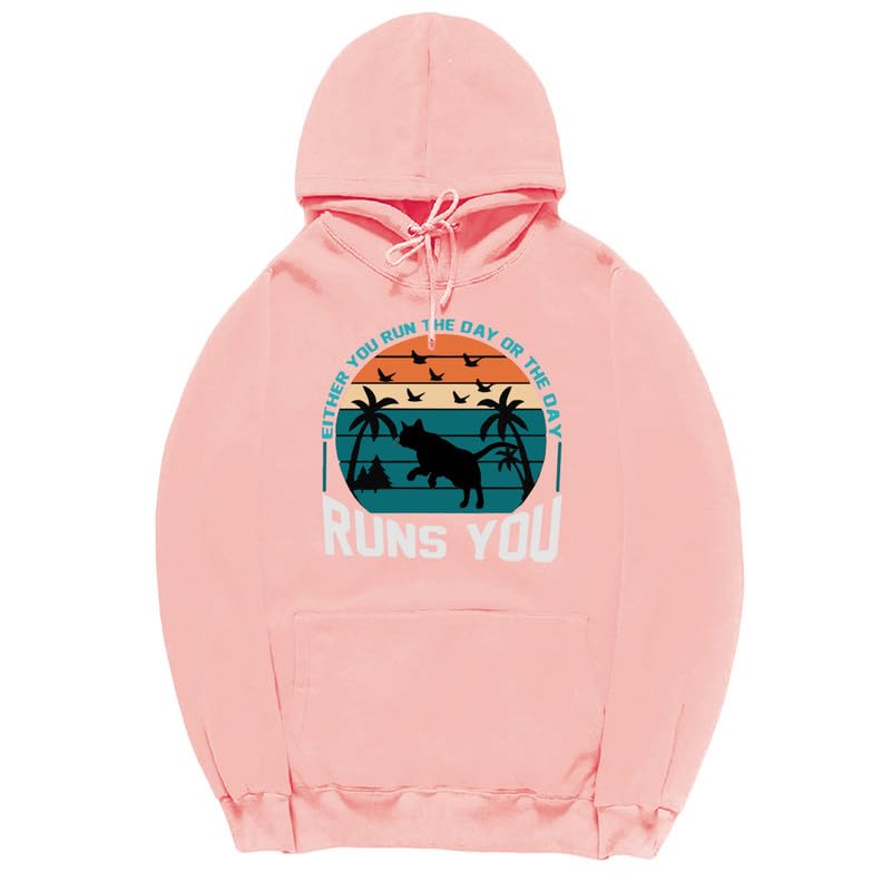 CORIRESHA - Sudadera con capucha para mujer, estilo vintage, de gato, gaviota, de manga larga, con cordón, informal, de algodón
