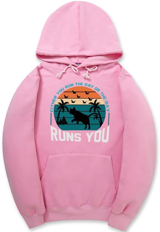 CORIRESHA - Sudadera con capucha para mujer, estilo vintage, de gato, gaviota, de manga larga, con cordón, informal, de algodón