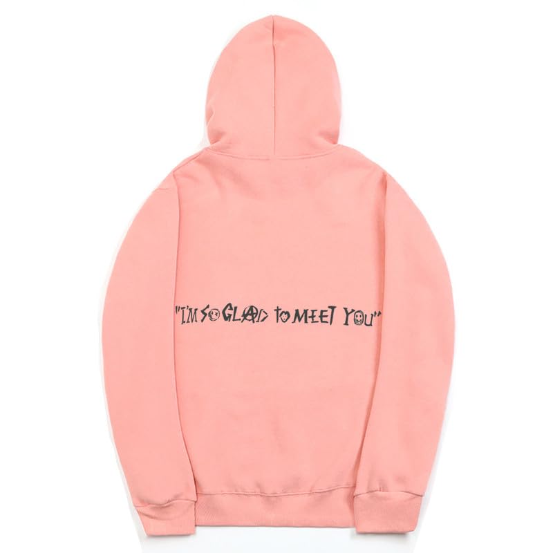 CORIRESHA Teen Back Letter Hoodie Long Sleeve Drawstring Casual Kangaroo Pocket Funny Sweatshirt