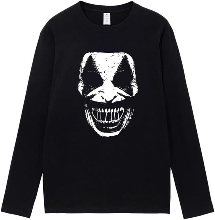 CORIRESHA Halloween Joker cuello redondo manga larga casual algodón adolescente camiseta