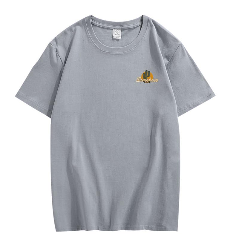 CORIRESHA Vintage Cactus Sunshine Graphic Crewneck Short Sleeves Casual Teen T-Shirts