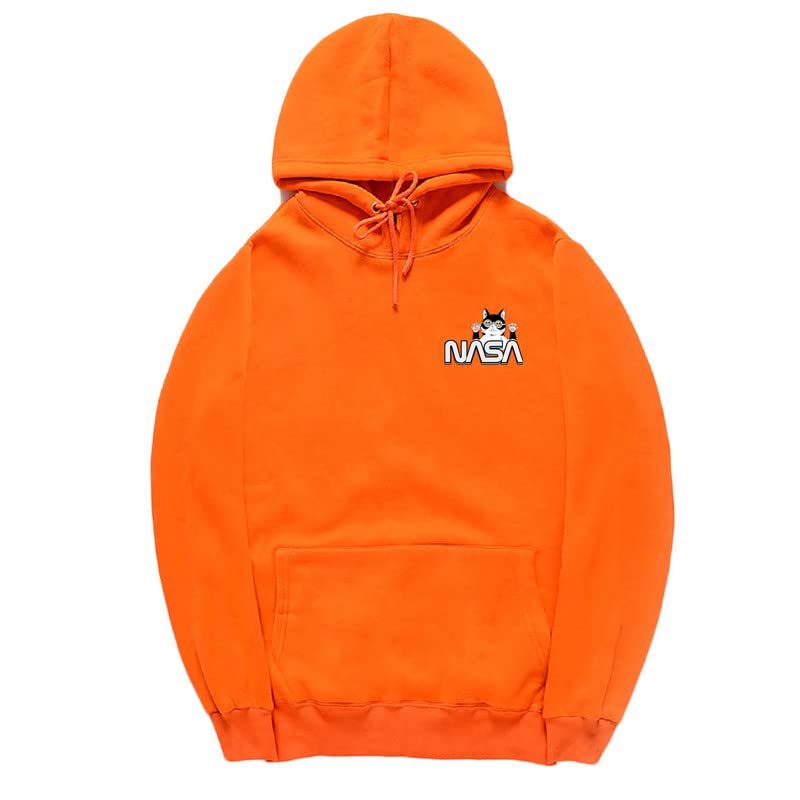 CORIRESHA Sudadera con capucha de la NASA para adolescentes, informal, de manga larga, con cordón, acogedora, para amantes de los gatos, linda sudadera