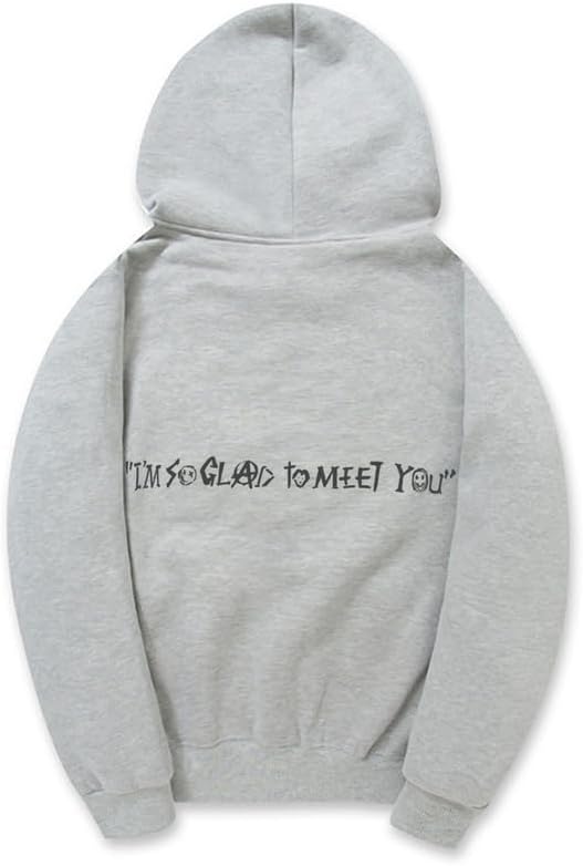 CORIRESHA Teen Back Letter Hoodie Long Sleeve Drawstring Casual Kangaroo Pocket Funny Sweatshirt