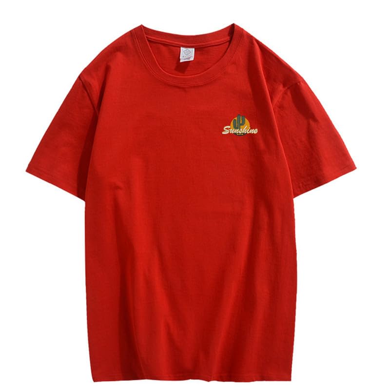CORIRESHA Vintage Cactus Sunshine Graphic Crewneck Short Sleeves Casual Teen T-Shirts