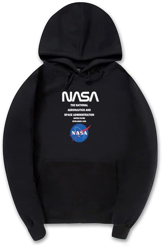 CORIRESHA Teen's NASA Hoodie Casual Drawstring Long Sleeve Fall Soft Cotton Sweatshirt