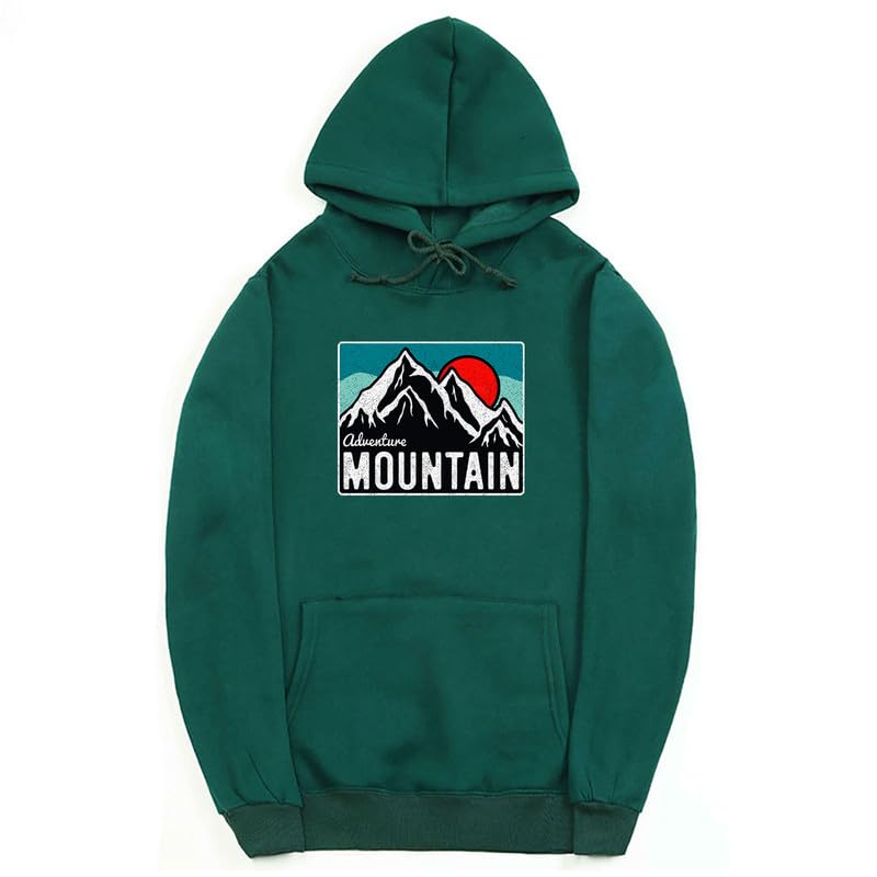 CORIRESHA Women's Vintage Mountain Graphic Hoodie Casual Long Sleeve Drawstring Basic Sun Sweatshirt