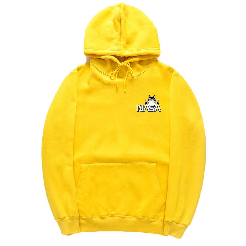 CORIRESHA Sudadera con capucha de la NASA para adolescentes, informal, de manga larga, con cordón, acogedora, para amantes de los gatos, linda sudadera