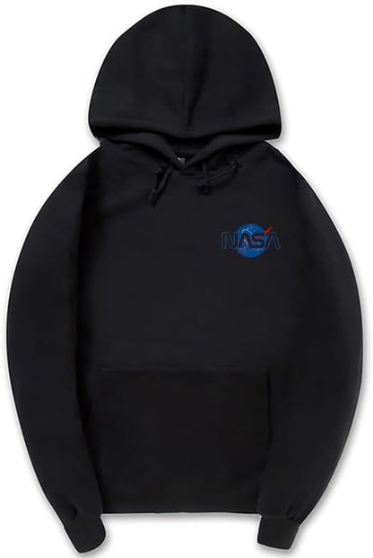 CORIRESHA Teen NASA Print Hoodie Long Sleeve Drawstring Kangaroo Pocket Basic Sweatshirt