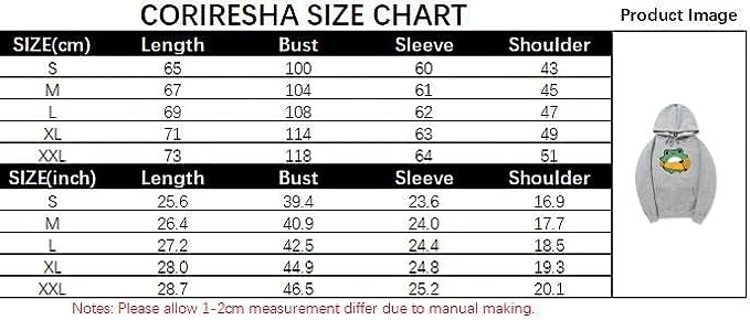 CORIRESHA Women's Cute Frog Hoodie Skateboard Soft Cozy Cotton Drawstring Sweatshirt