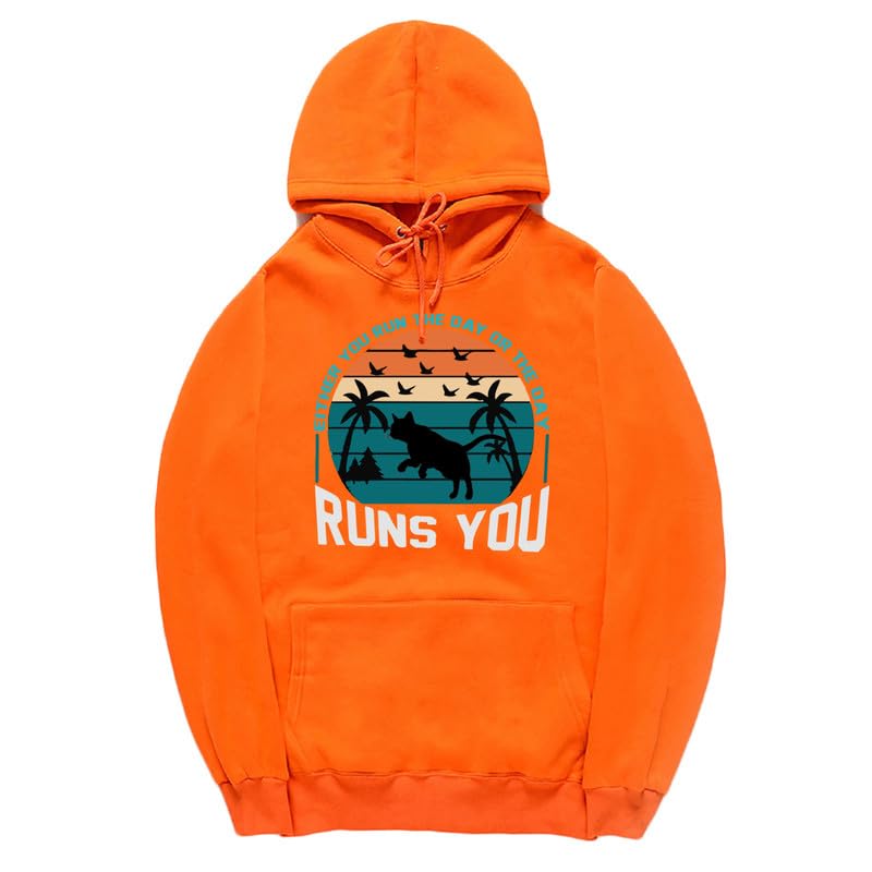 CORIRESHA - Sudadera con capucha para mujer, estilo vintage, de gato, gaviota, de manga larga, con cordón, informal, de algodón