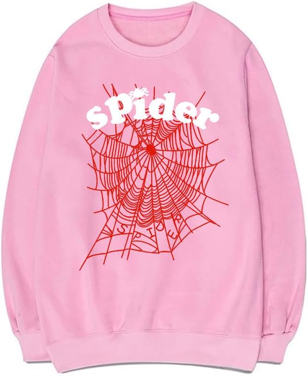 CORIRESHA Sudadera de tela de araña con cuello redondo y manga larga para mujer