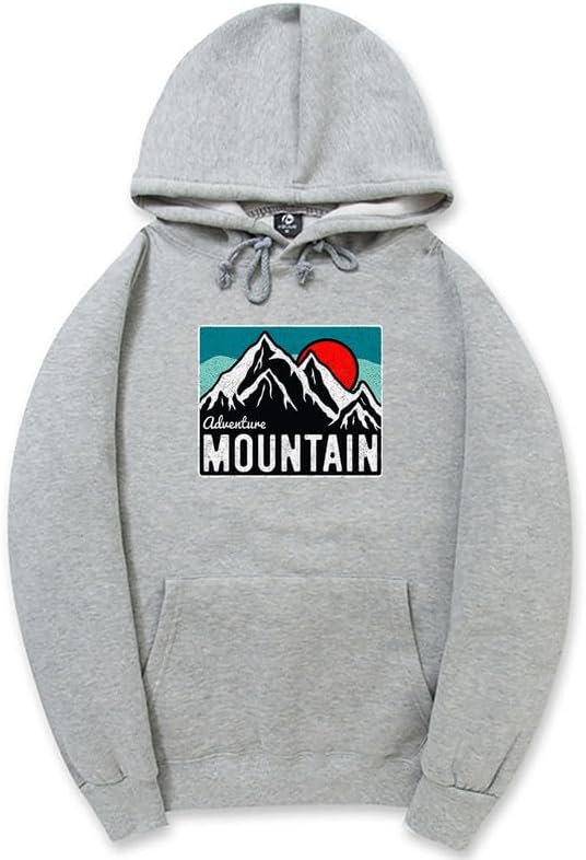 CORIRESHA Women's Vintage Mountain Graphic Hoodie Casual Long Sleeve Drawstring Basic Sun Sweatshirt
