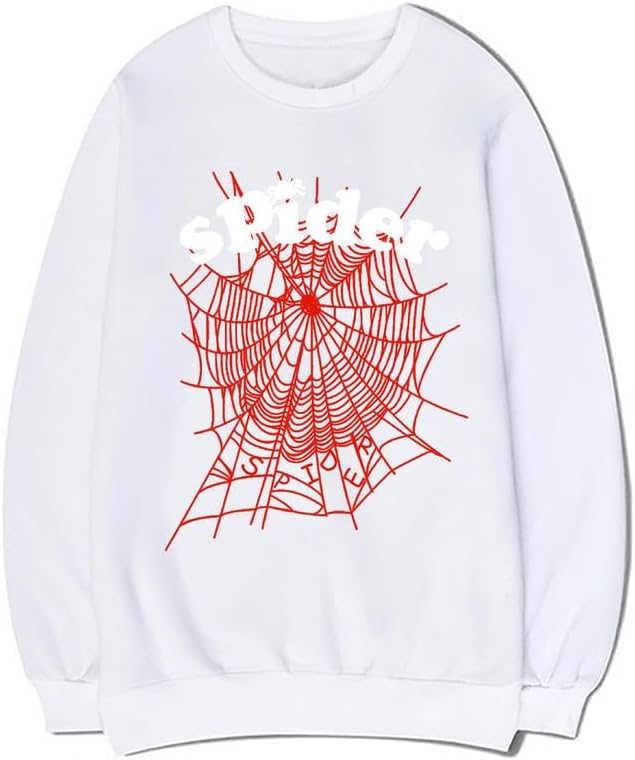 CORIRESHA Sudadera de tela de araña con cuello redondo y manga larga para mujer