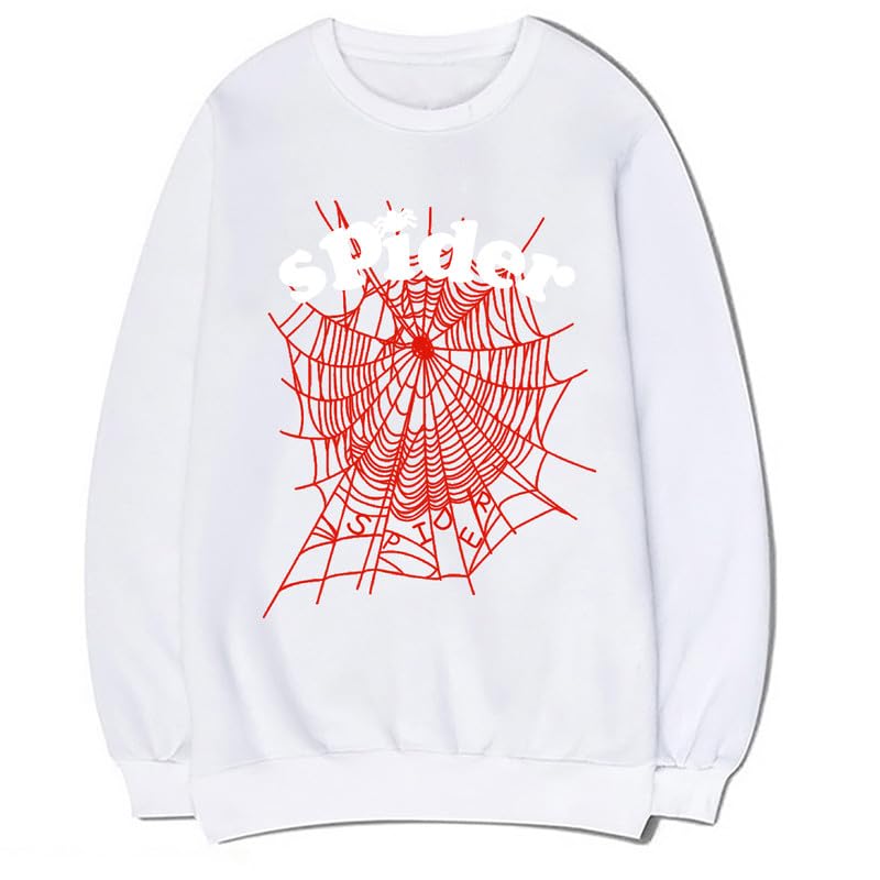 CORIRESHA Sudadera de tela de araña con cuello redondo y manga larga para mujer