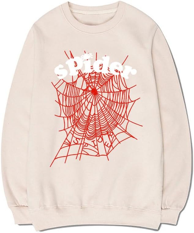 CORIRESHA Sudadera de tela de araña con cuello redondo y manga larga para mujer