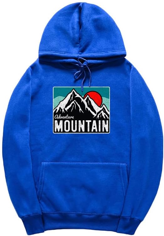 CORIRESHA Women's Vintage Mountain Graphic Hoodie Casual Long Sleeve Drawstring Basic Sun Sweatshirt