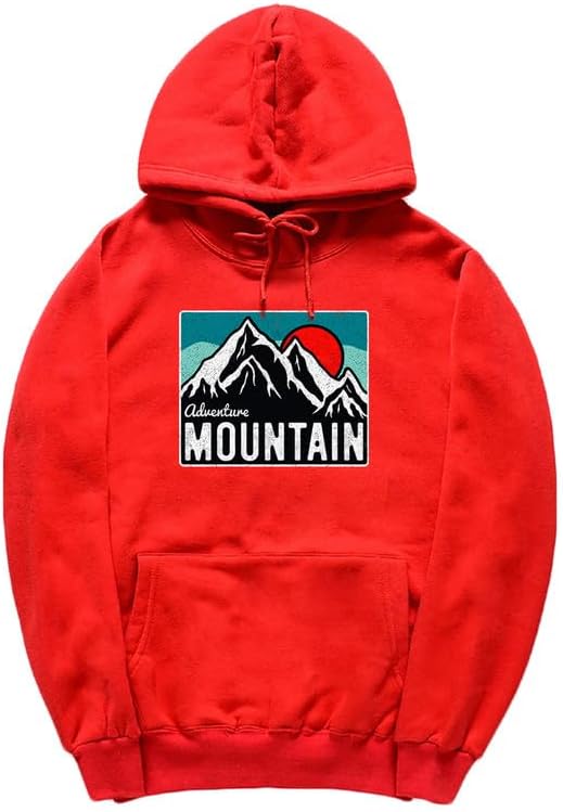 CORIRESHA Women's Vintage Mountain Graphic Hoodie Casual Long Sleeve Drawstring Basic Sun Sweatshirt