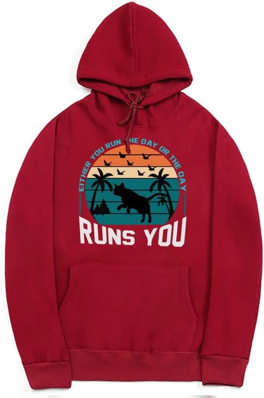 CORIRESHA - Sudadera con capucha para mujer, estilo vintage, de gato, gaviota, de manga larga, con cordón, informal, de algodón