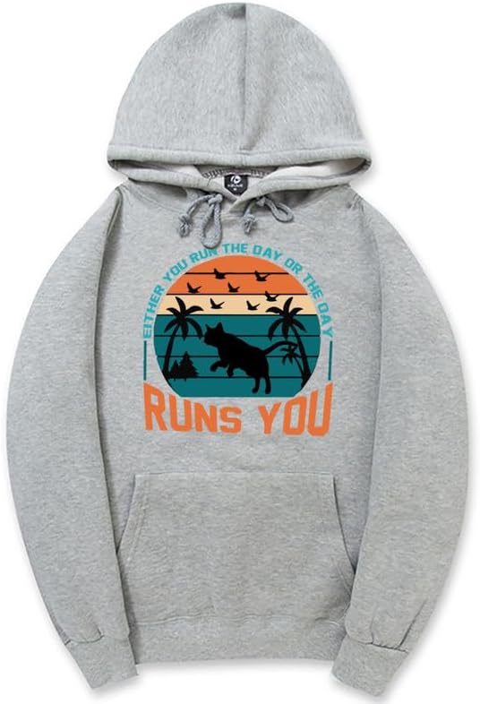 CORIRESHA - Sudadera con capucha para mujer, estilo vintage, de gato, gaviota, de manga larga, con cordón, informal, de algodón