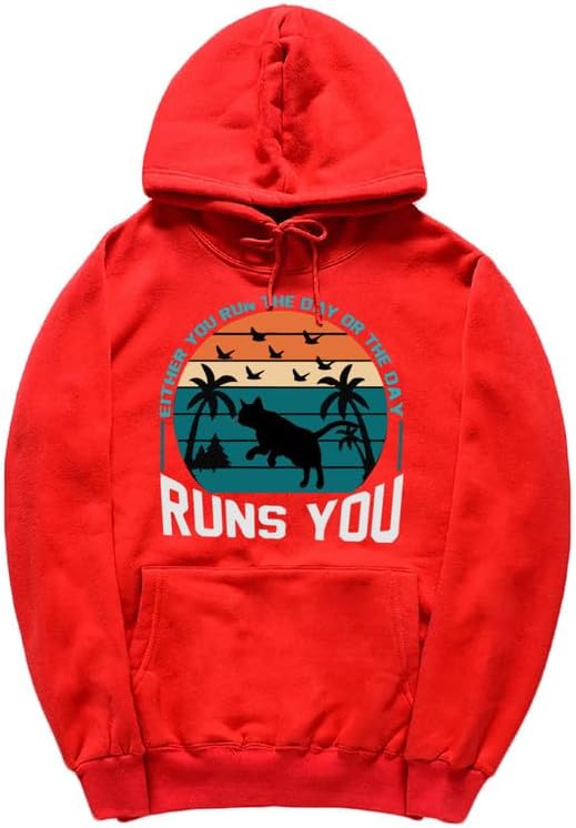 CORIRESHA - Sudadera con capucha para mujer, estilo vintage, de gato, gaviota, de manga larga, con cordón, informal, de algodón