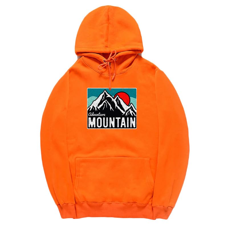 CORIRESHA Women's Vintage Mountain Graphic Hoodie Casual Long Sleeve Drawstring Basic Sun Sweatshirt