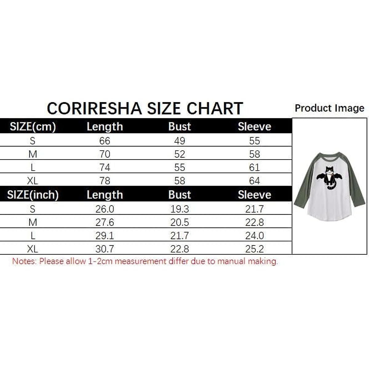 CORIRESHA Youth Cute Cat T-Shirt 3/4 Raglan Sleeves Funny Halloween Costume