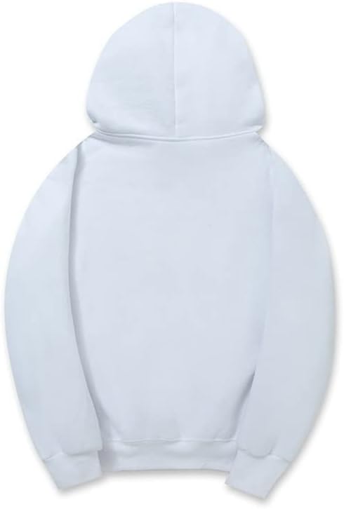 CORIRESHA Teen Cute Cat Long Sleeve Drawstring Kangaroo Pocket Simple Hoodie Sweatshirt