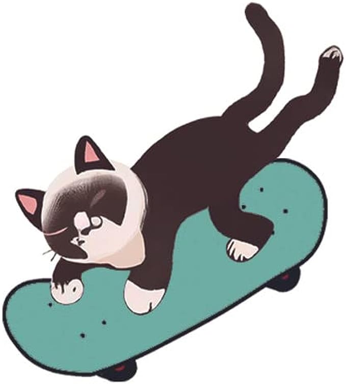 CORIRESHA Sudadera unisex divertida con diseño de gato y monopatín, de manga larga, suave y acogedora, a la moda