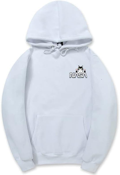 CORIRESHA Teen's NASA Hoodie Casual Long Sleeve Drawstring Cozy Cat Lover Cute Sweatshirt