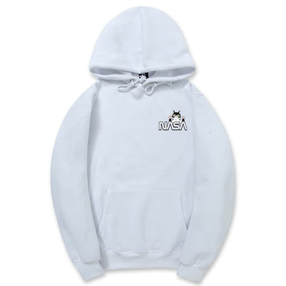 CORIRESHA Teen's NASA Hoodie Casual Long Sleeve Drawstring Cozy Cat Lover Cute Sweatshirt