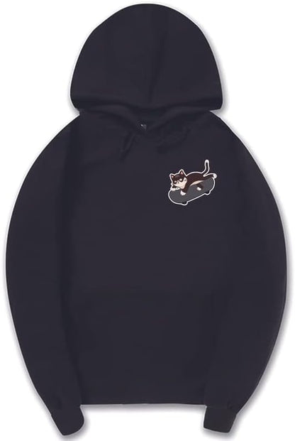 CORIRESHA Adolescentes Linda Sudadera con Capucha Monopatín Gato Casual Manga Larga Básica Sólida Sudadera