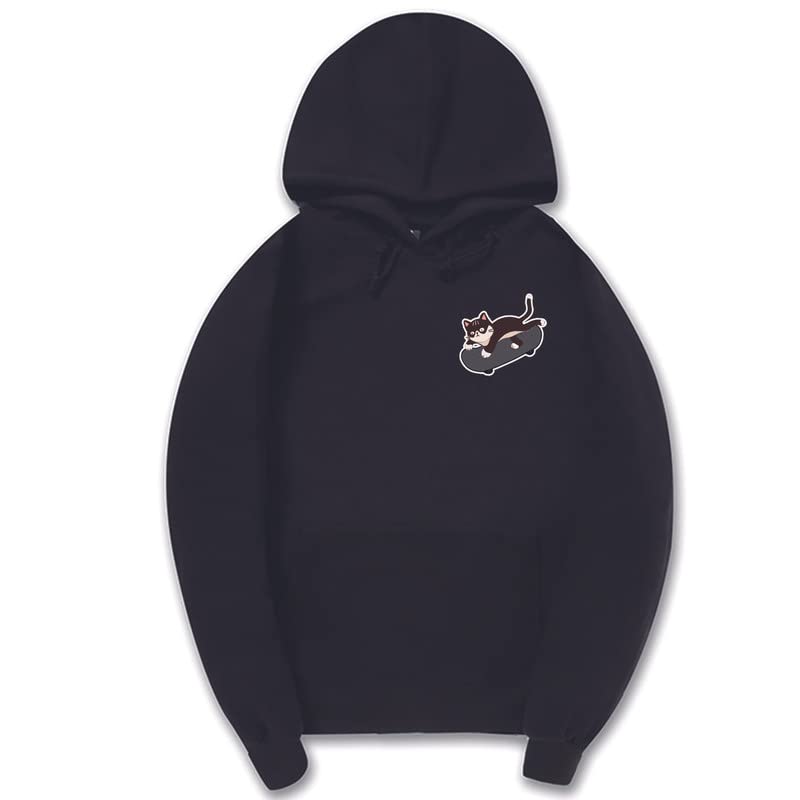 CORIRESHA Adolescentes Linda Sudadera con Capucha Monopatín Gato Casual Manga Larga Básica Sólida Sudadera