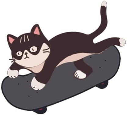 CORIRESHA Teen Kawaii Hoodie Skateboard Cat Casual Long Sleeve Cotton Sweatshirt