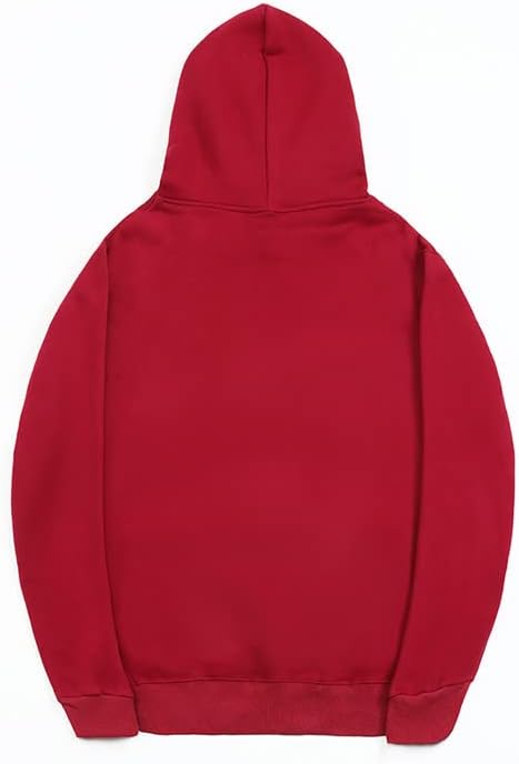 CORIRESHA Red Heart Hoodie Long Sleeve Drawstring Kangaroo Pocket Valentine's Day Sweatshirt
