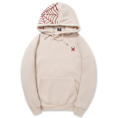 CORIRESHA Teen Y2K Spider Web Sudadera con capucha casual con cordón de manga larga de algodón para Halloween