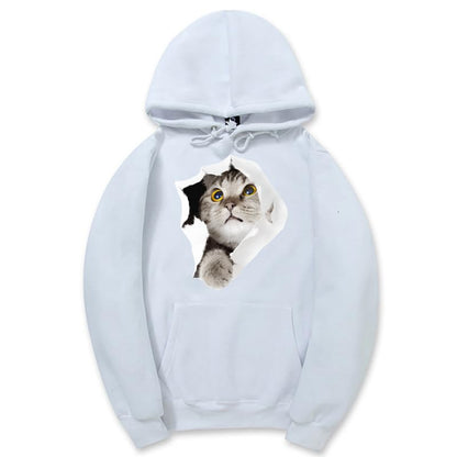 CORIRESHA Cat Lovers Hoodie Casual Long Sleeve Drawstring Teen Cute Sweatshirt Kangaroo Pocket