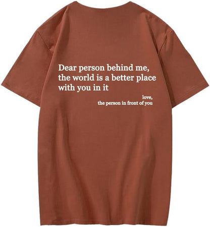 CORIRESHA You are Enough Camisetas Casual Cuello Redondo Manga Corta Adolescente Letras Tops