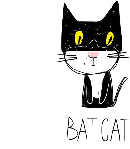 CORIRESHA Teen Funny Cat Bat Crew Neck Long Sleeves Casual Fall T-Shirt
