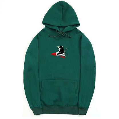 CORIRESHA Sudadera unisex con capucha para gato, manga larga, con cordón, cohete de la NASA