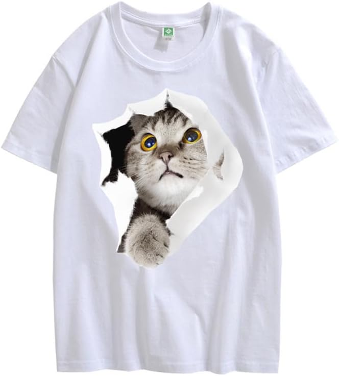 CORIRESHA Camiseta de algodón acogedora informal de manga corta con cuello redondo y cuello redondo para adolescente