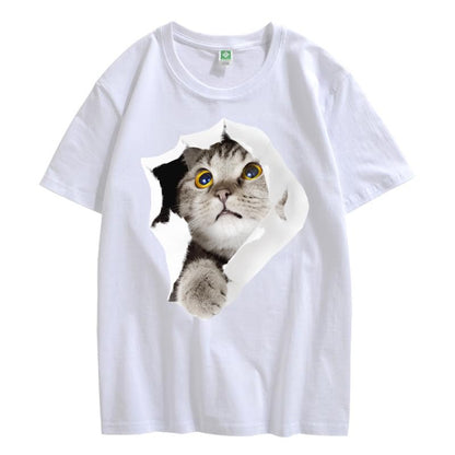 CORIRESHA Camiseta de algodón acogedora informal de manga corta con cuello redondo y cuello redondo para adolescente