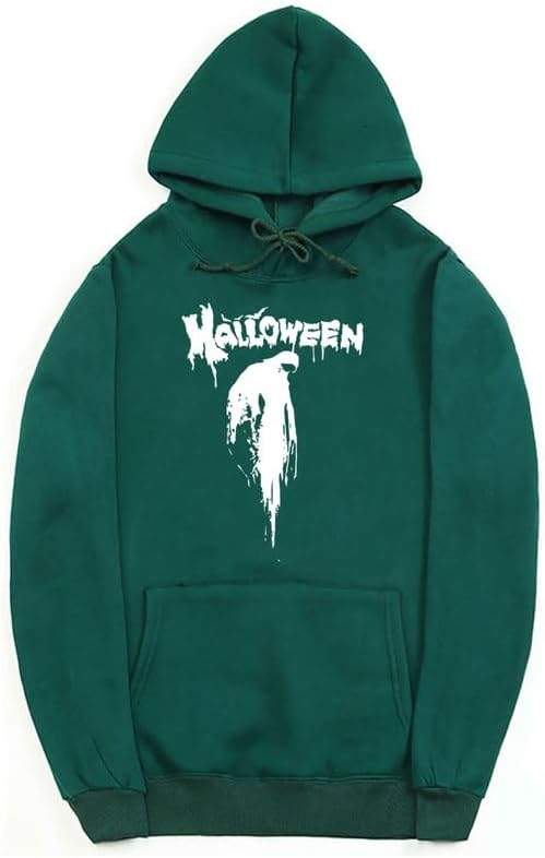 CORIRESHA Unisex Blood Print Hoodie Casual Long Sleeve Drawstring Halloween Sweatshirt