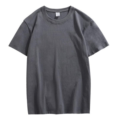 CORIRESHA Camiseta holgada de verano de manga corta con cuello redondo y estampado de letras en la espalda unisex