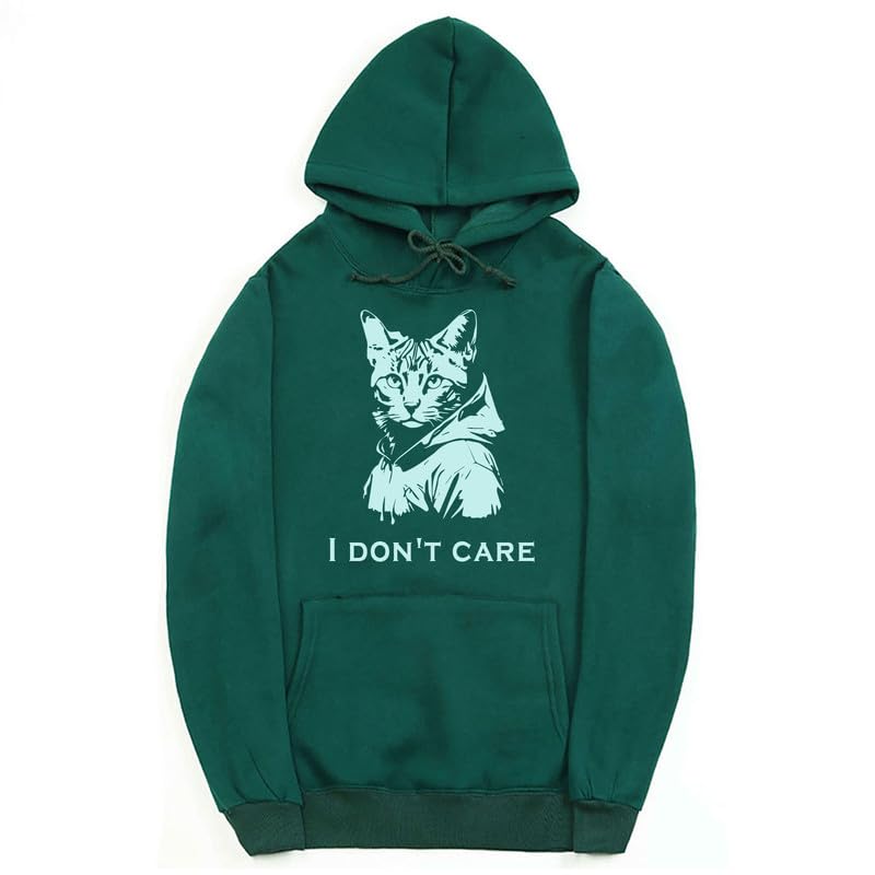 CORIRESHA Sudadera con Capucha de Gato Lindo para Mujer Sudadera Informal de Manga Larga con cordón y Letras para Hombre