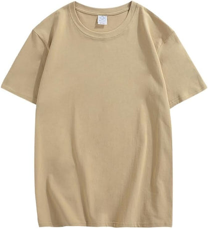 CORIRESHA Camiseta holgada de verano de manga corta con cuello redondo y estampado de letras en la espalda unisex