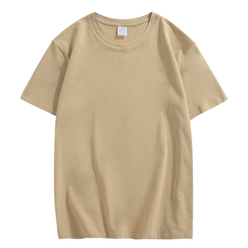CORIRESHA Camiseta holgada de verano de manga corta con cuello redondo y estampado de letras en la espalda unisex