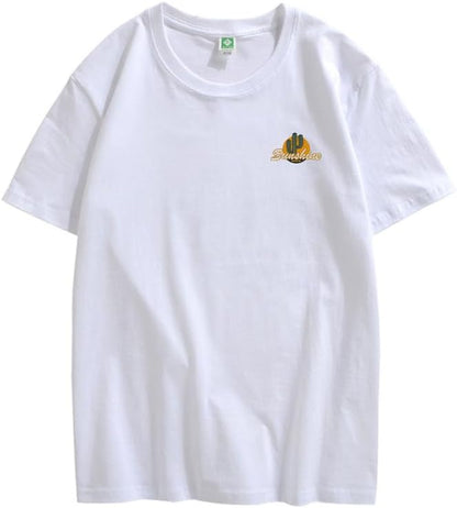 CORIRESHA Vintage Cactus Sunshine Graphic Crewneck Short Sleeves Casual Teen T-Shirts